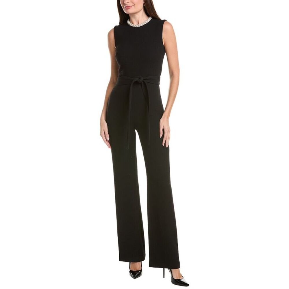 Adam Lippes Womens Barclay Wool Jumpsuit, Black